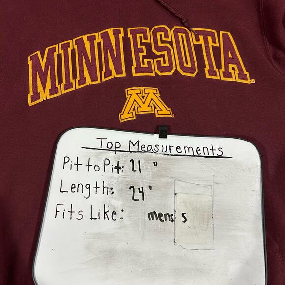 Vintage 90s y2k Men's Champion Minnesota Gophers‎ Embroidered Hoodie Sweatshirt - Picture 6 of 6